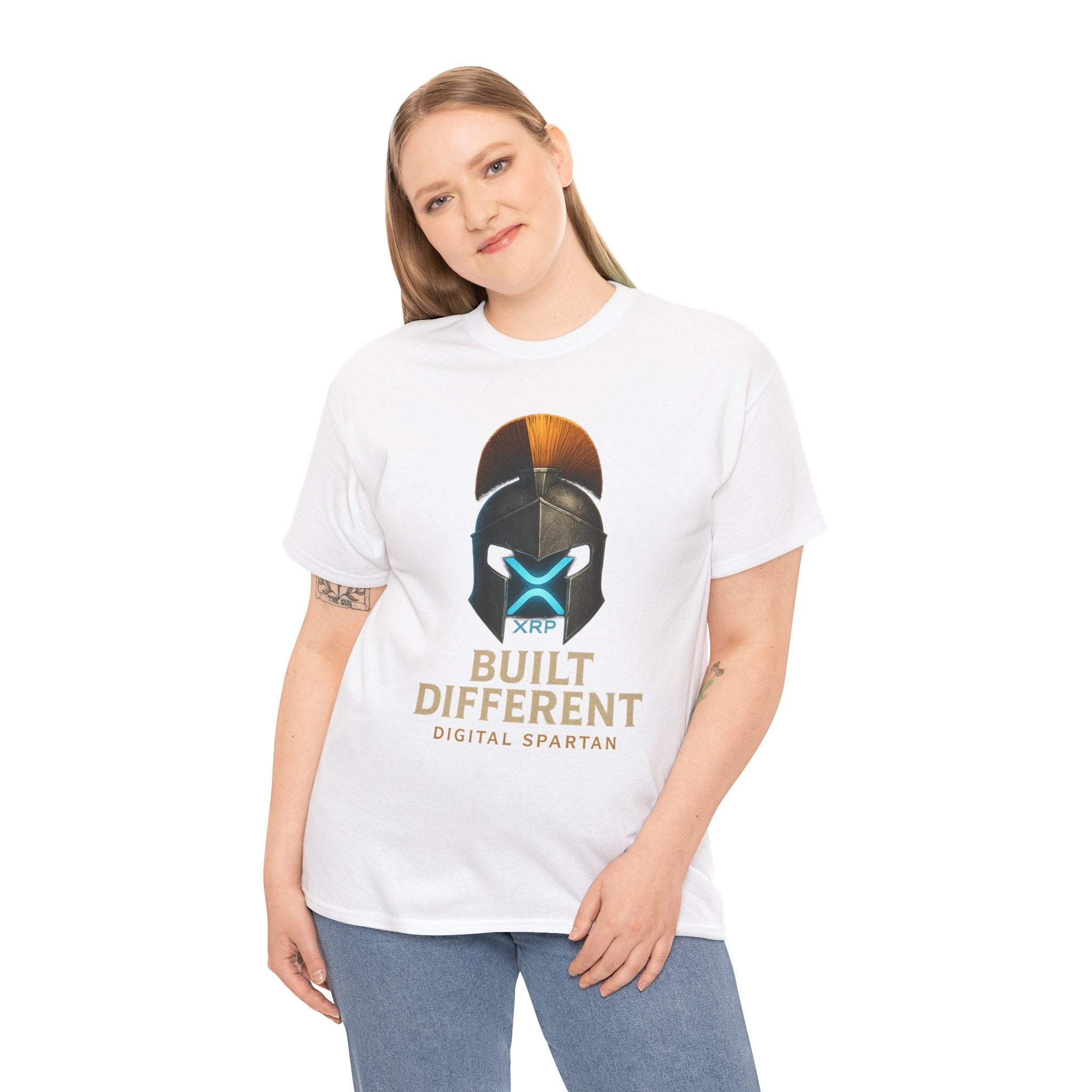 Built Different Spartan Tee — Digital Spartan XRP Crypto T-Shirt