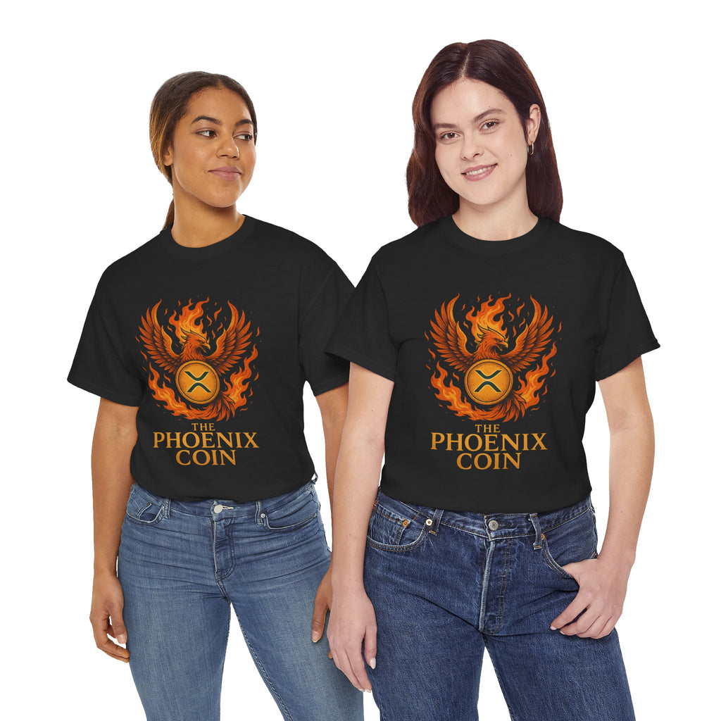 Phoenix Coin T‑Shirt — Fiery Phoenix Crypto Logo Tee