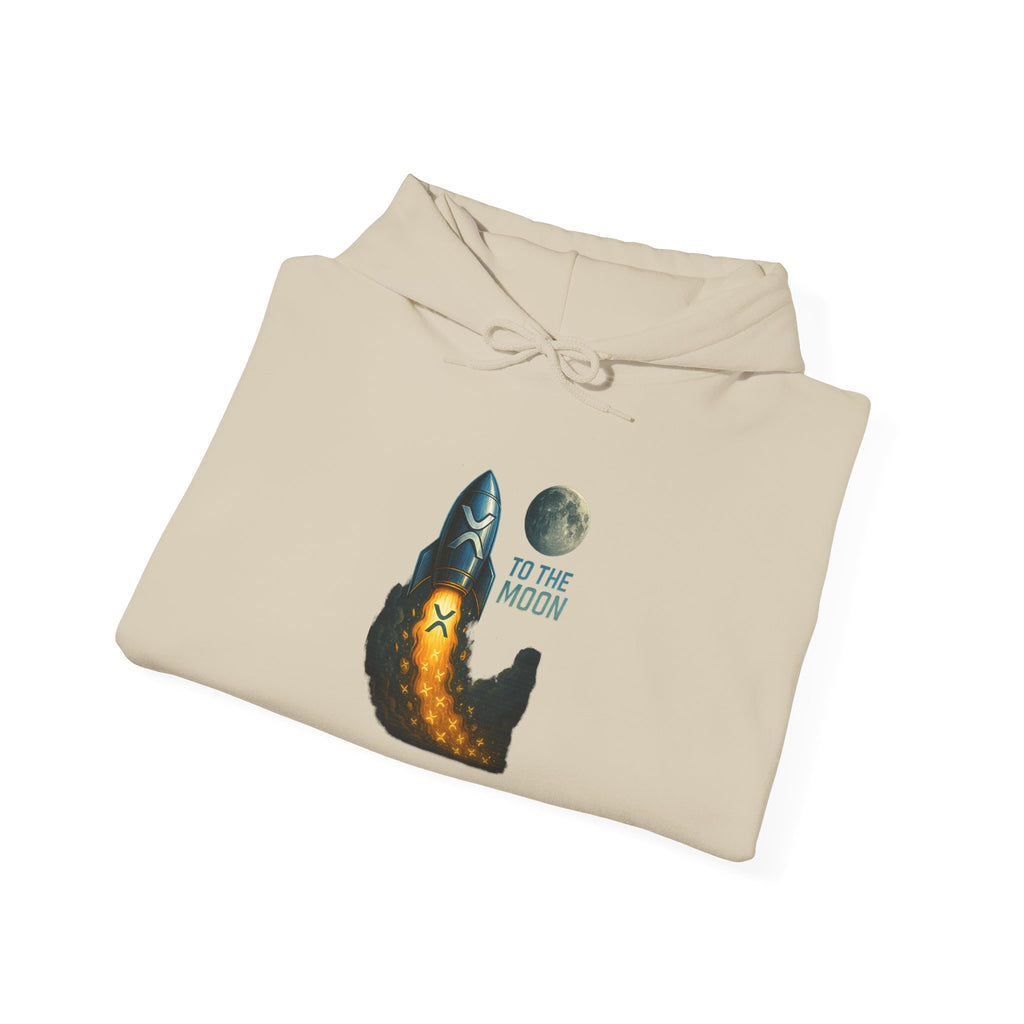 To the Moon Rocket Hoodie — Space Graphic Pullover