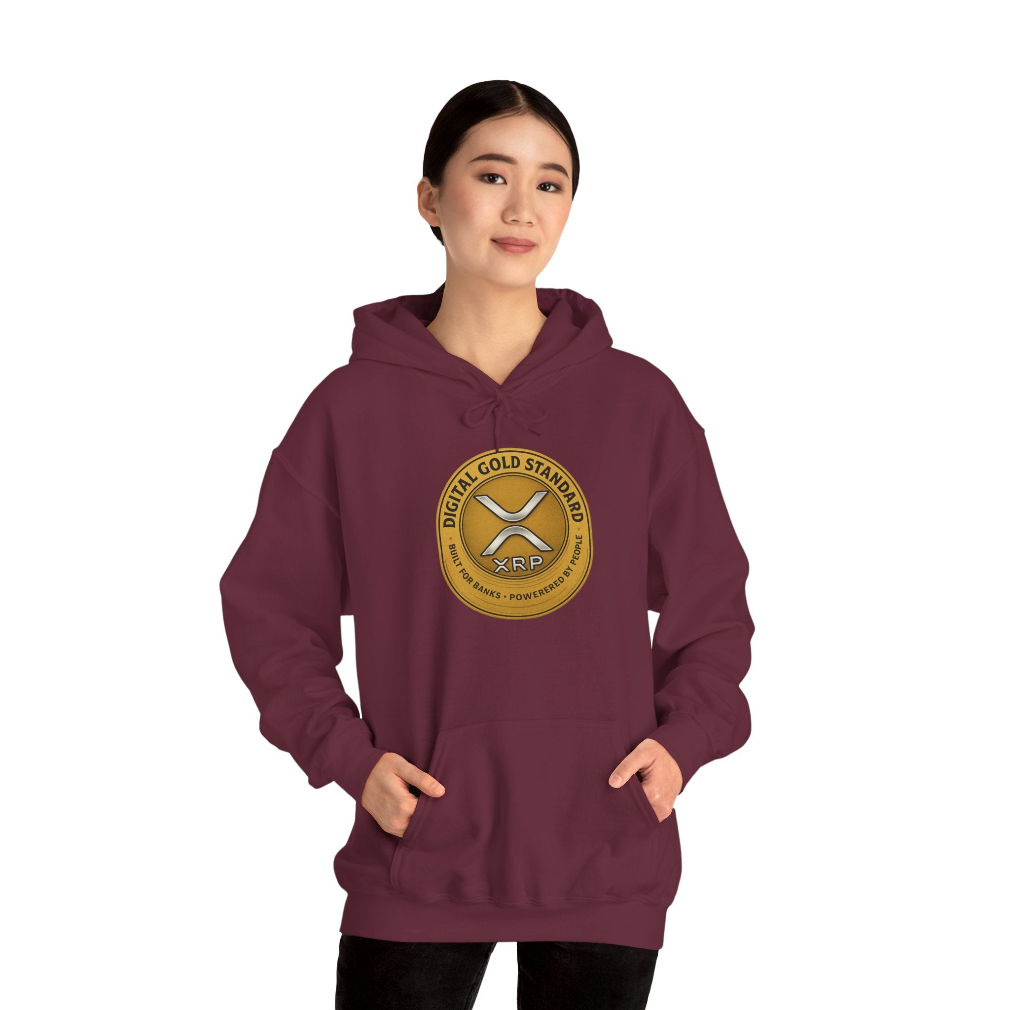 Crypto Coin Logo Hoodie — Digital Gold Standard XRP Emblem