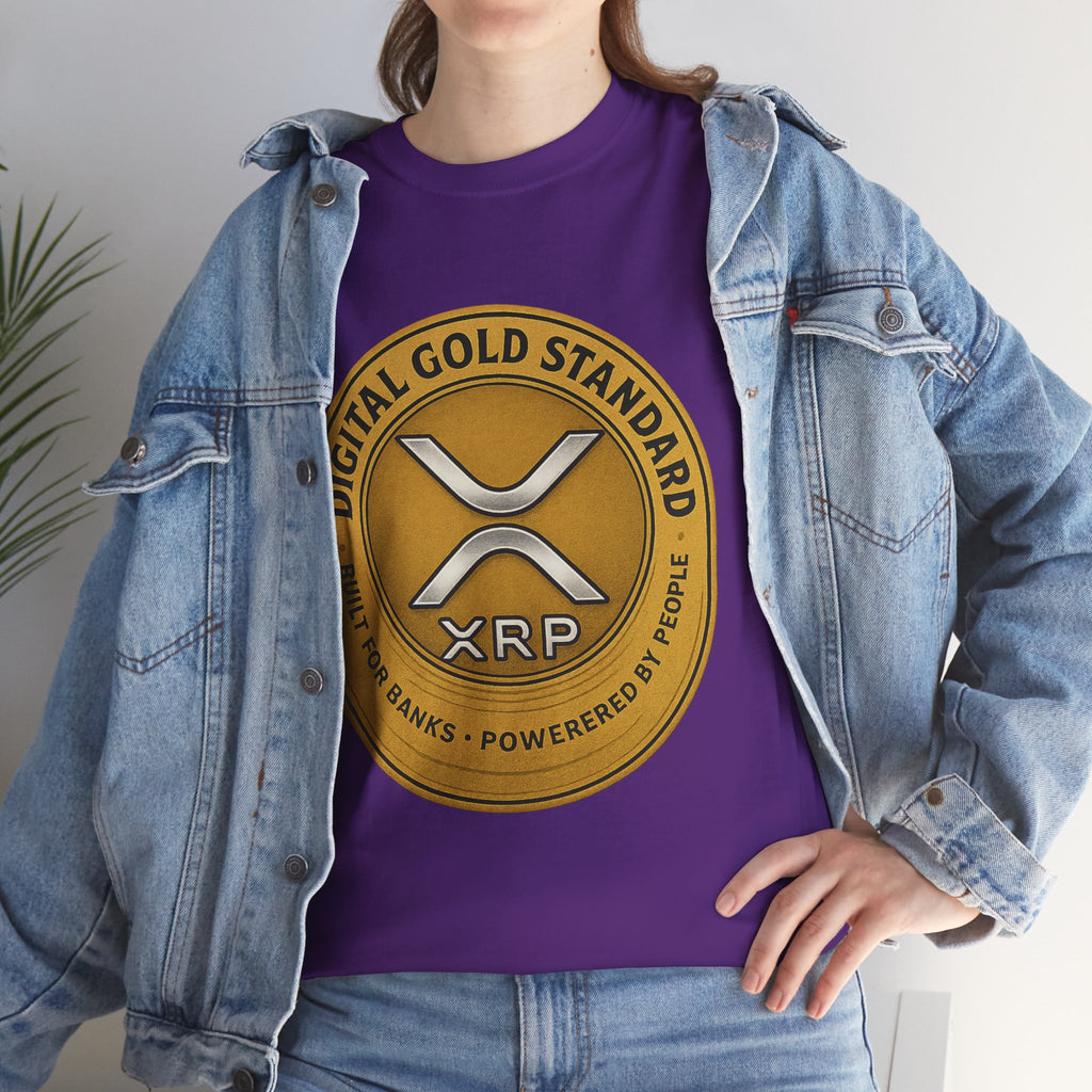 XRP Digital Gold Tee – Cryptocurrency Logo Shirt