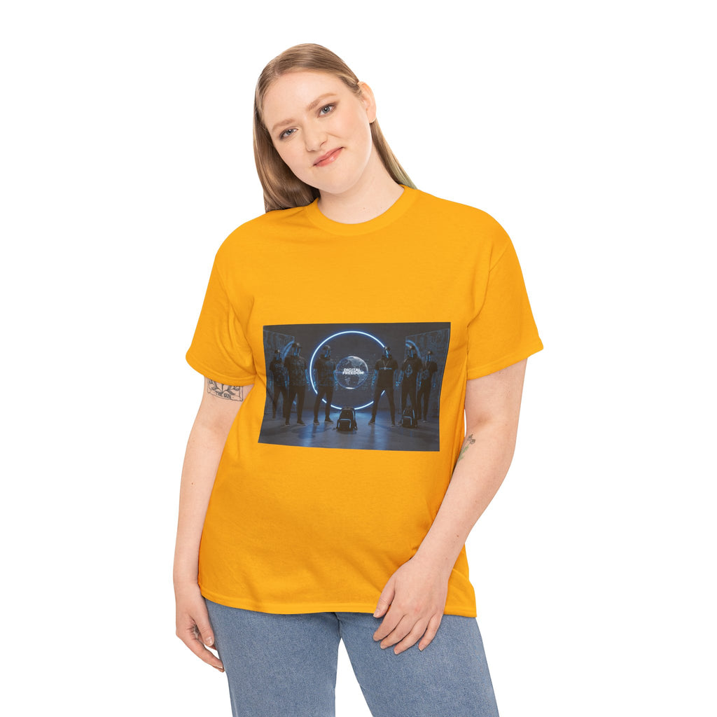 Sci‑Fi Portal Graphic Tee — Futuristic Neon Crew T-Shirt