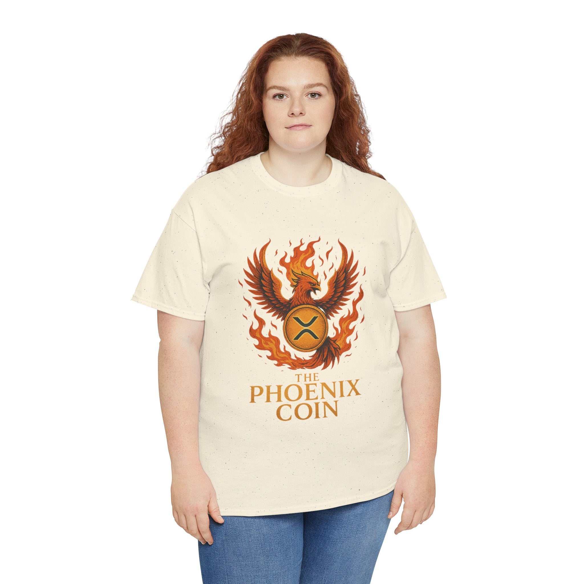 Phoenix Coin T‑Shirt — Fiery Phoenix Crypto Logo Tee