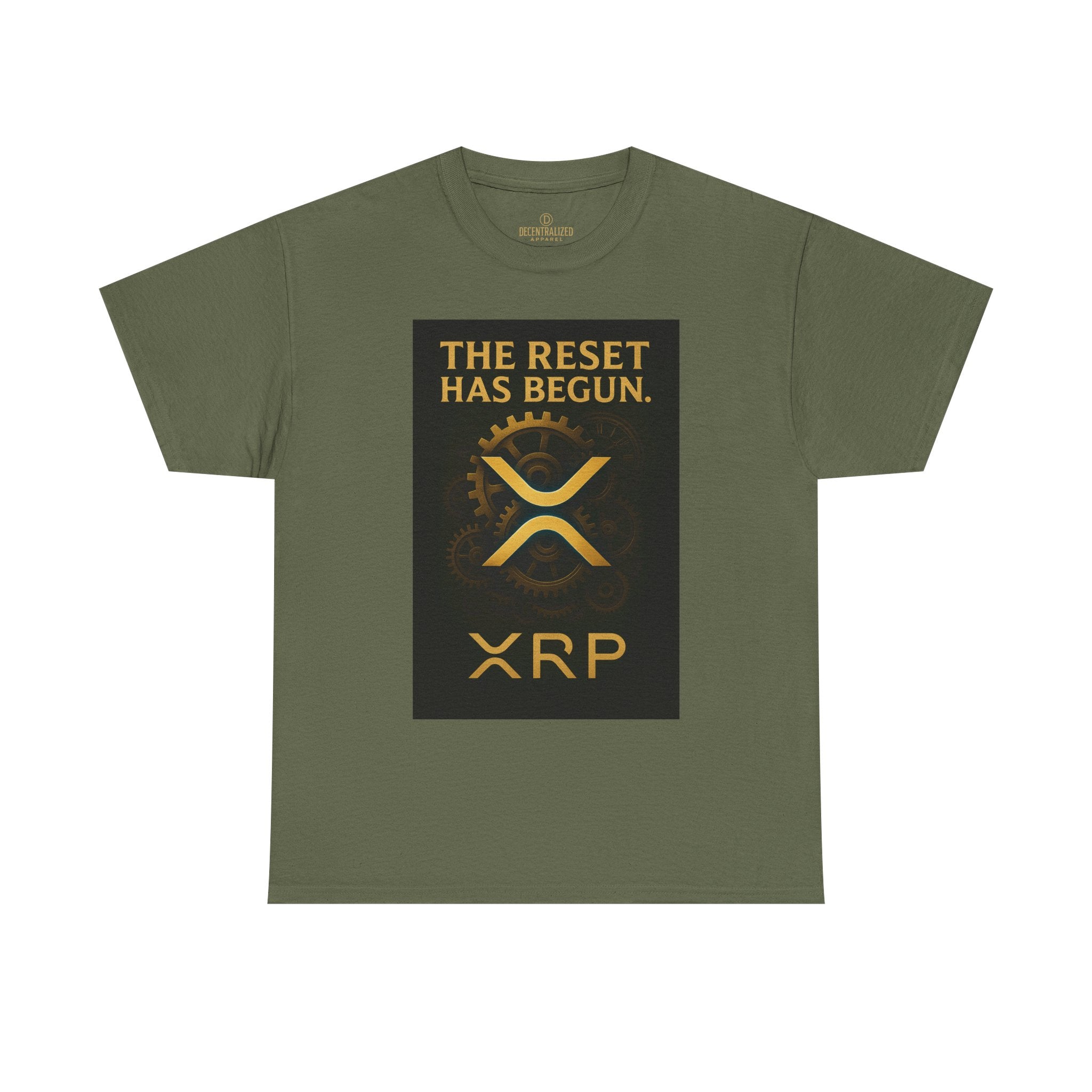 XRP Crypto Tee — "The Reset Has Begun" Bitcoin Alternative Shirt