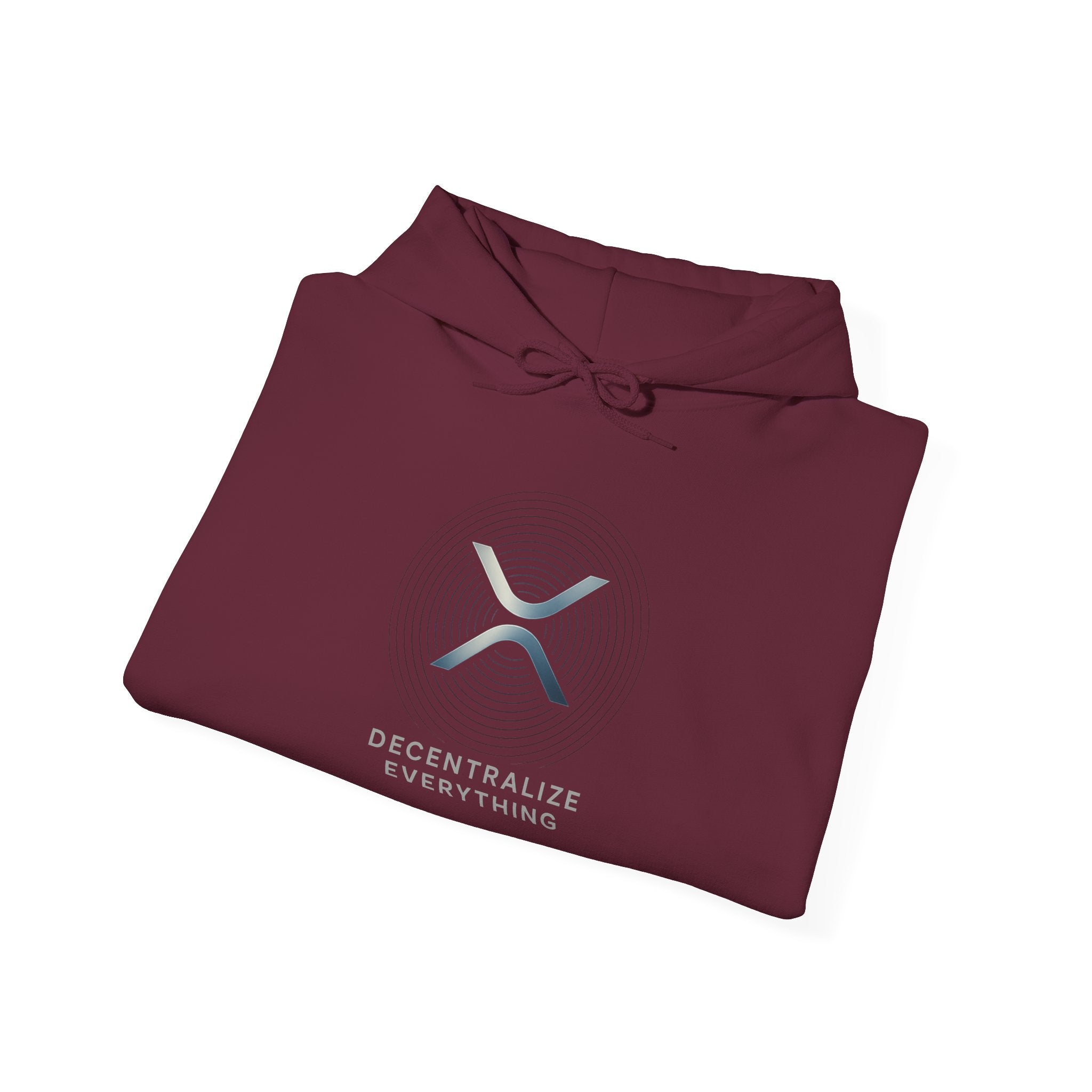 XRP 'Decentralize Everything' Hoodie — Minimal Crypto Logo Pullover