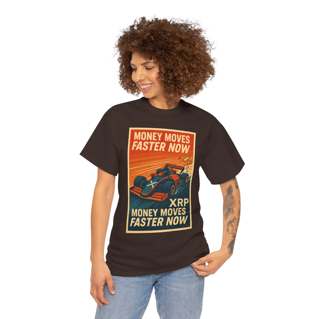 XRP 'Money Moves Faster Now' Racing Tee — Crypto Enthusiast T-Shirt