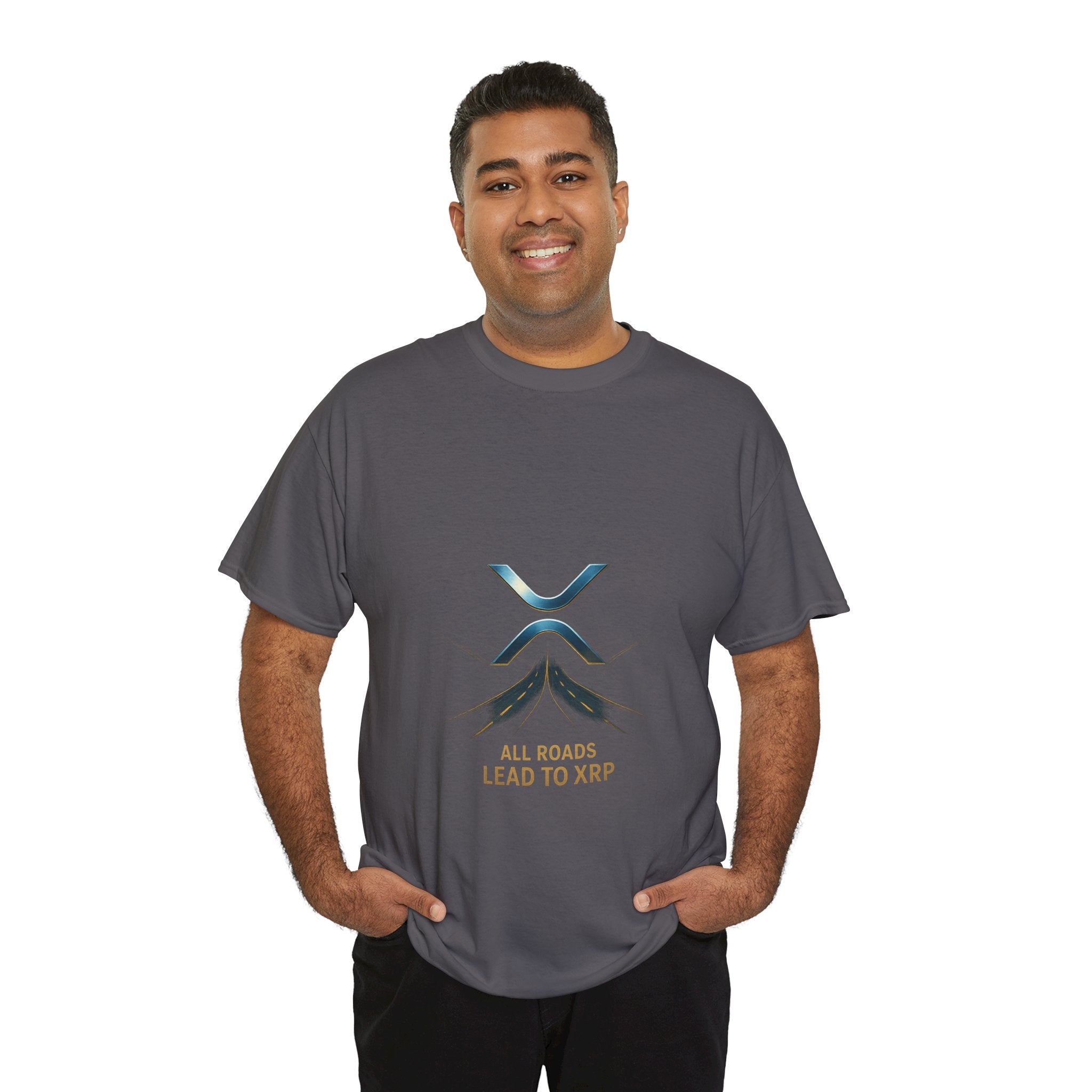 All Roads Lead to XRP T-Shirt — Crypto Ripple Logo Tee