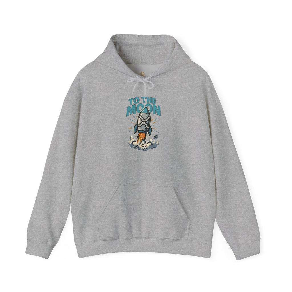 Hoodie — 'To The Moon' Rocket Graphic Pullover