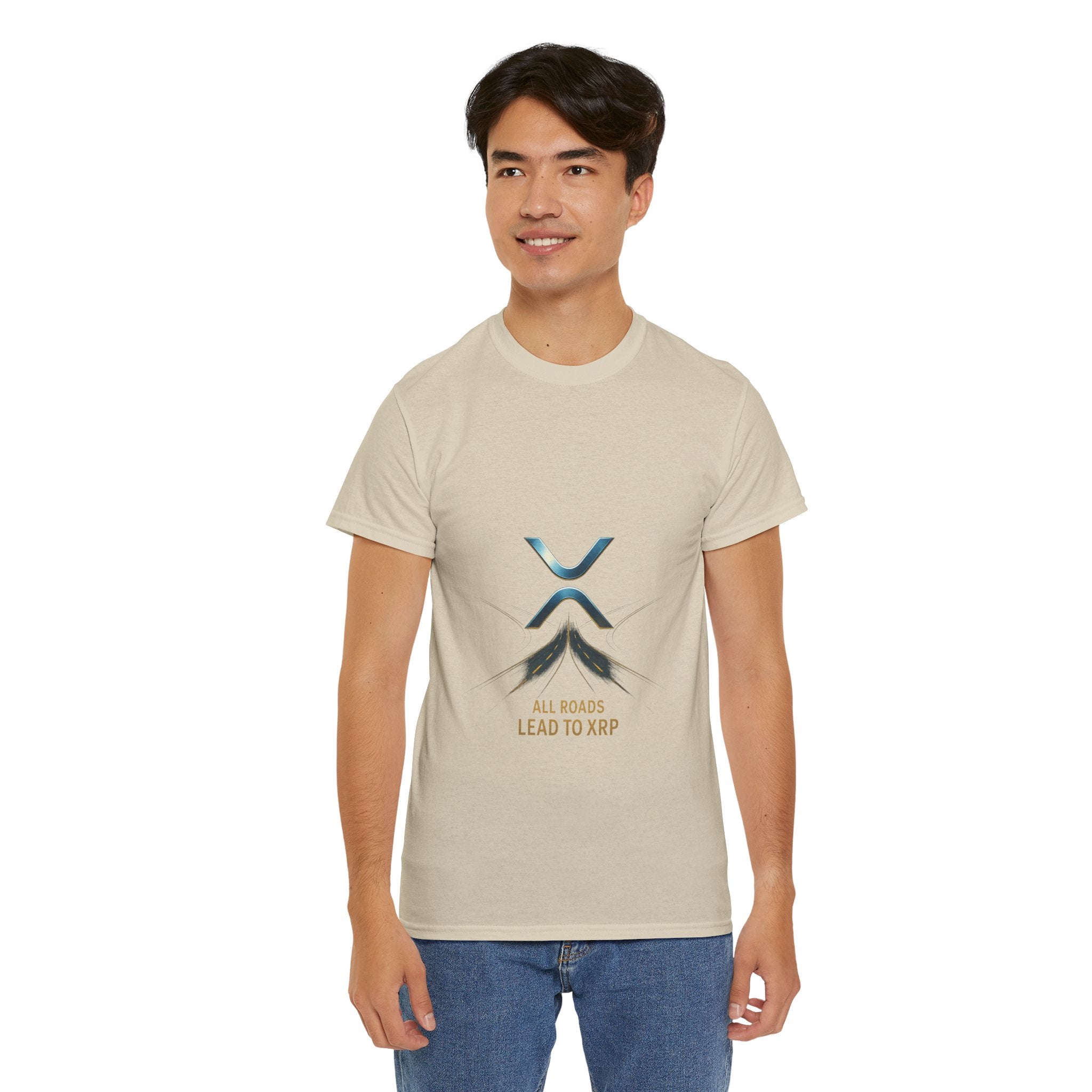 All Roads Lead to XRP T-Shirt — Crypto Ripple Logo Tee