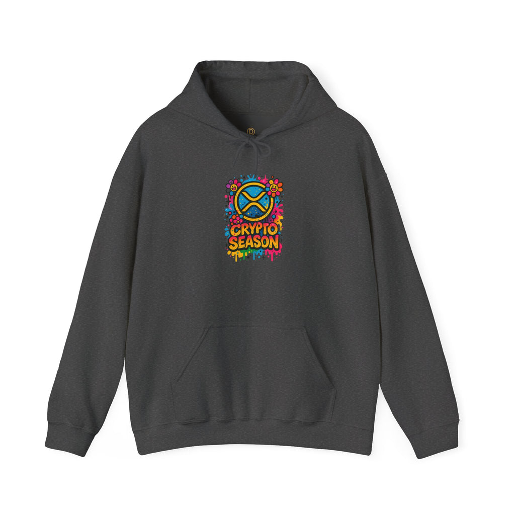 Crypto Season Hoodie - Colorful Ripple X Logo Streetwear