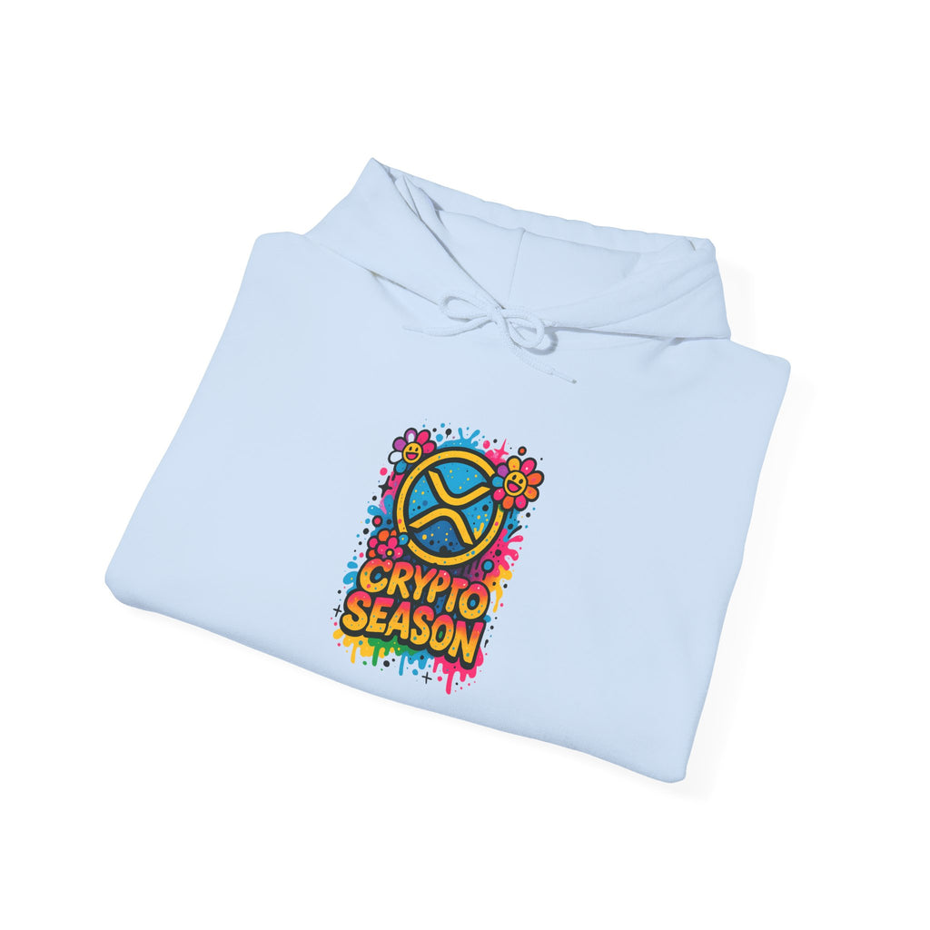 Crypto Season Hoodie - Colorful Ripple X Logo Streetwear