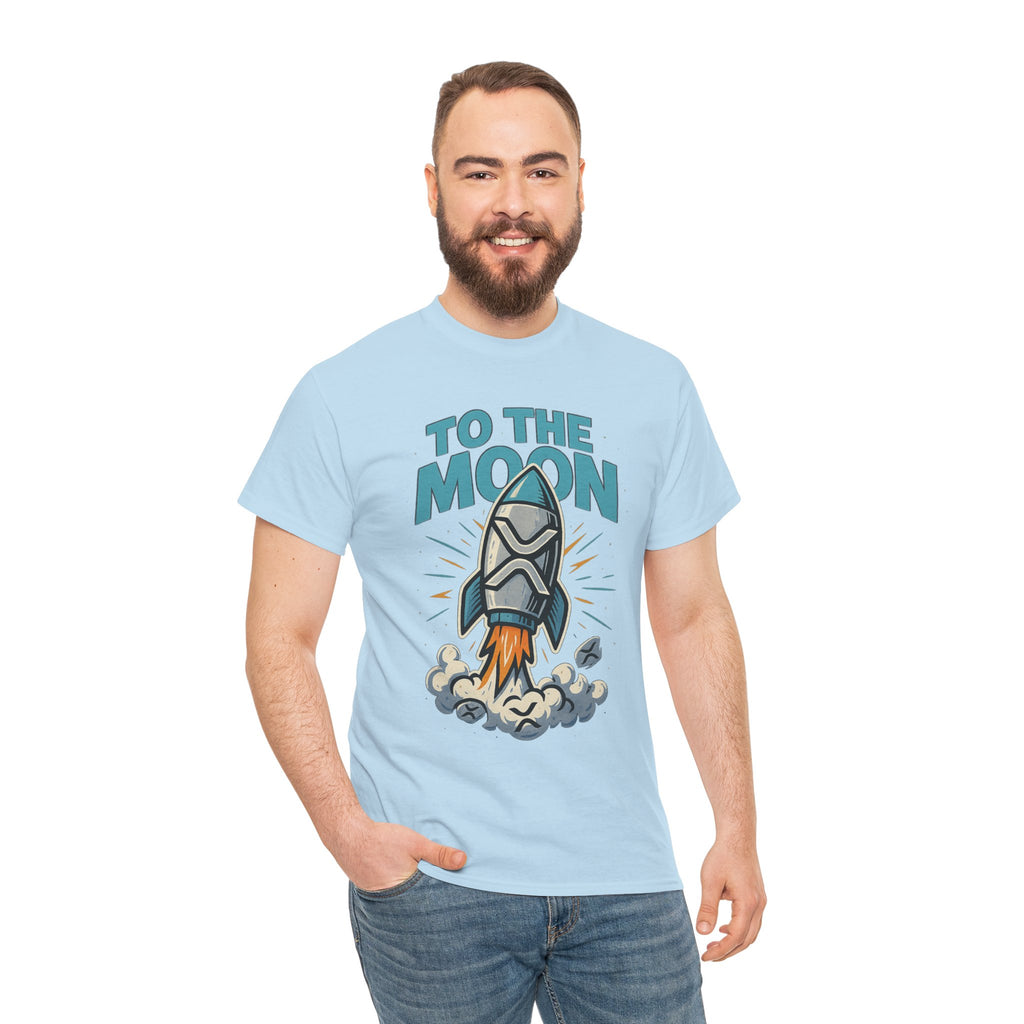 To The Moon Rocket T-Shirt — Space Graphic Tee for Crypto & Space Enthusiasts