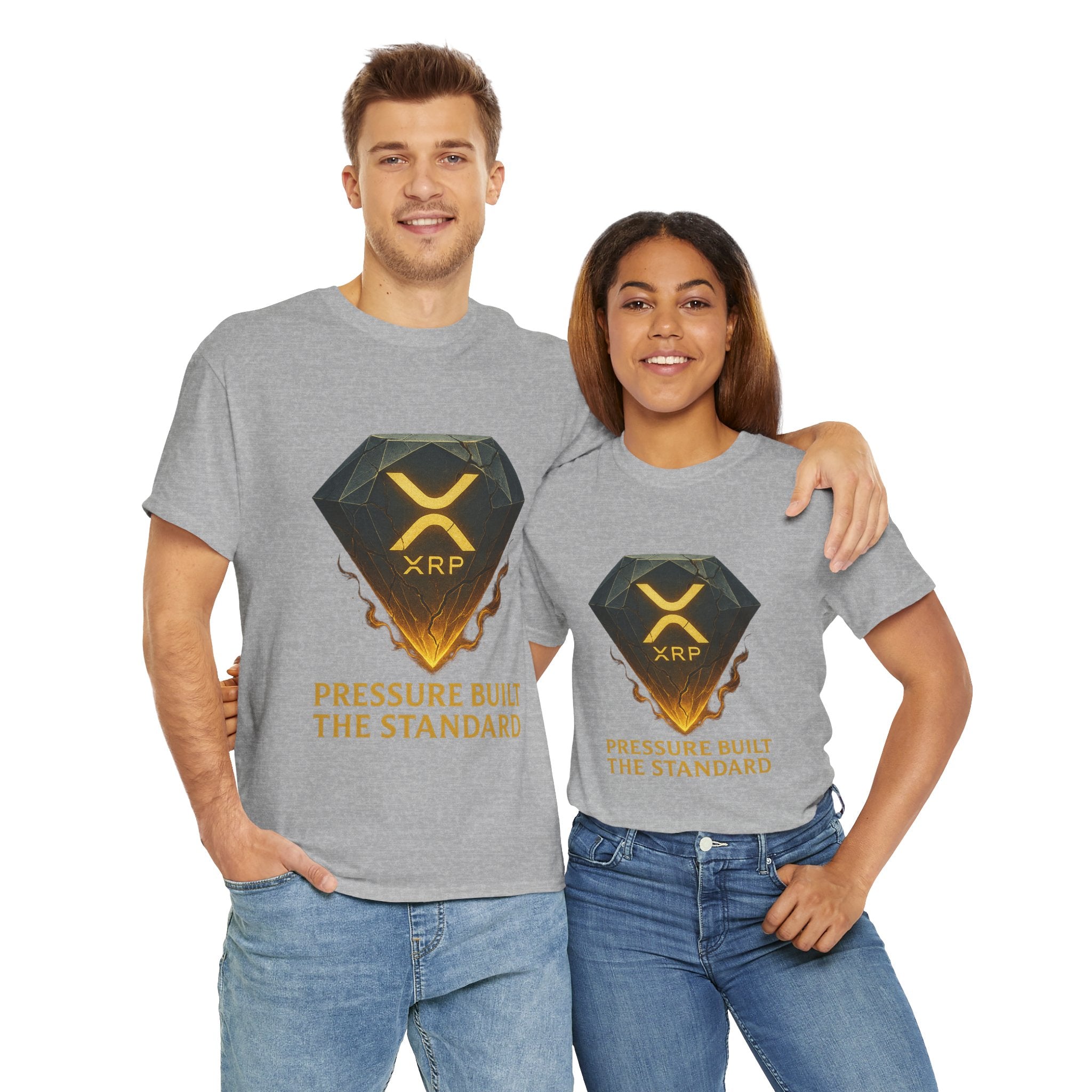XRP Diamond Tee — "Pressure Built The Standard" Crypto Graphic T‑Shirt