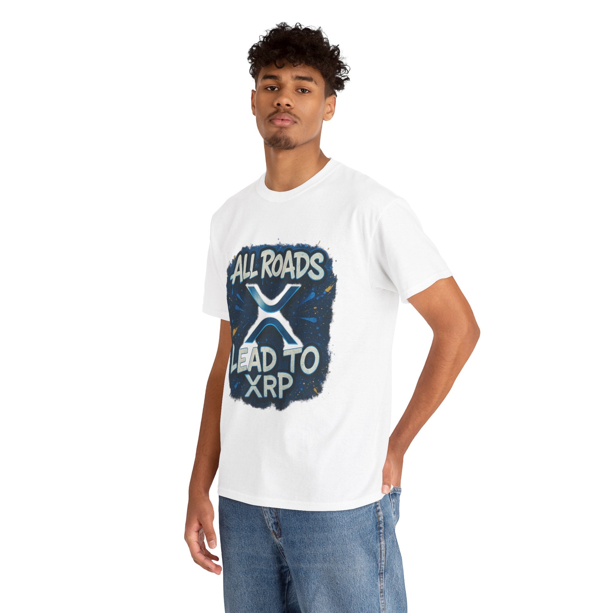 XRP Crypto T-Shirt — "All Roads Lead to XRP" Graphic Tee
