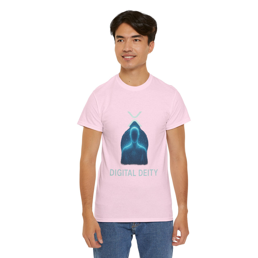 Digital Deity T‑Shirt — Futuristic Neon Tech Hoodie Tee