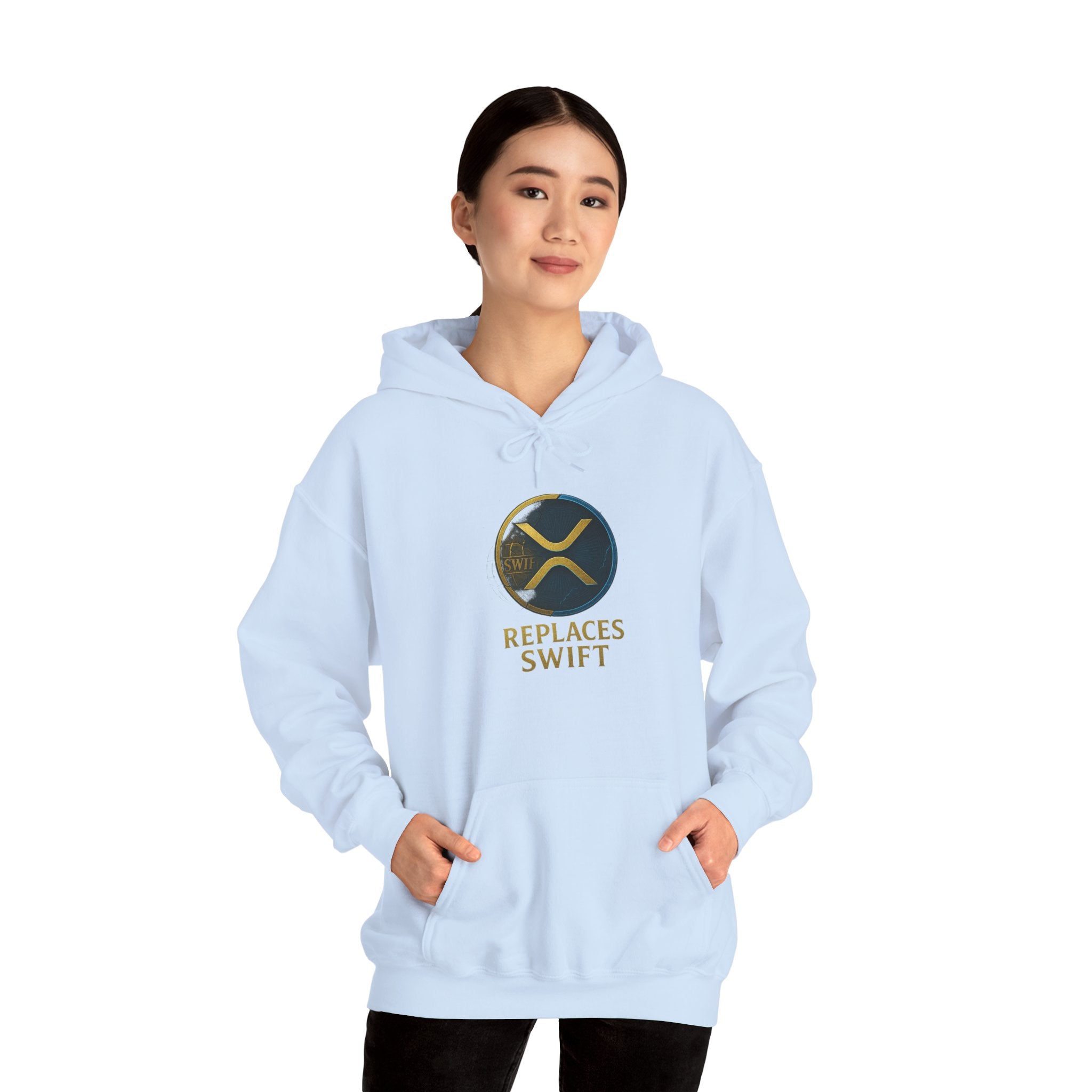 Crypto Logo Hoodie — "Replaces Swift" Ripples Design