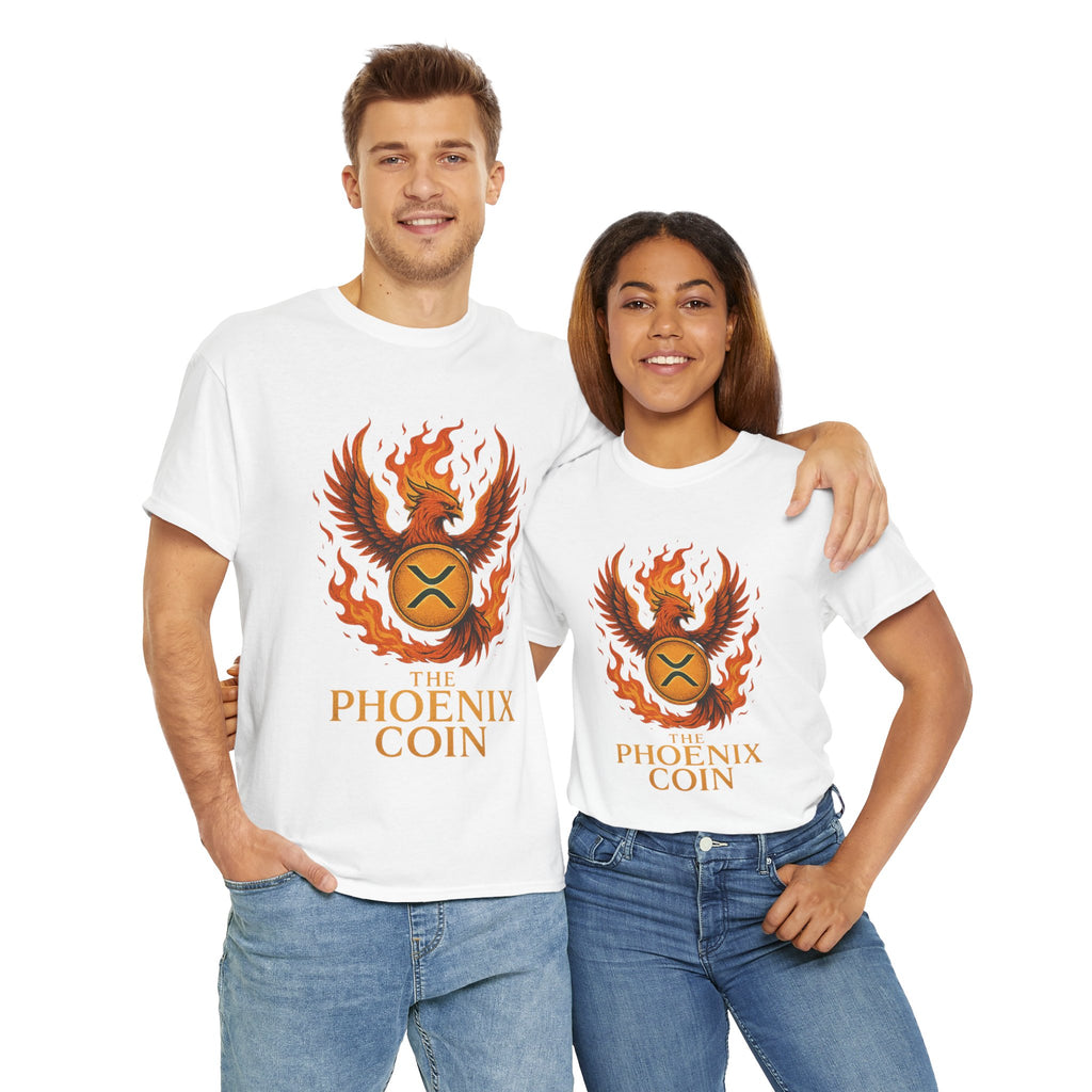Phoenix Coin T‑Shirt — Fiery Phoenix Crypto Logo Tee