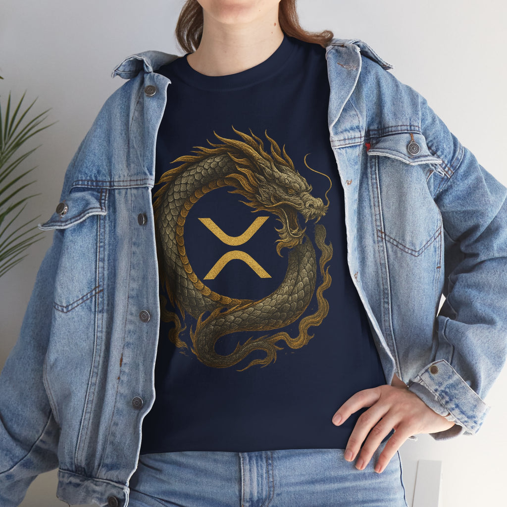 Dragon XRP Logo T-Shirt — Crypto XRP Circle Dragon Graphic Tee