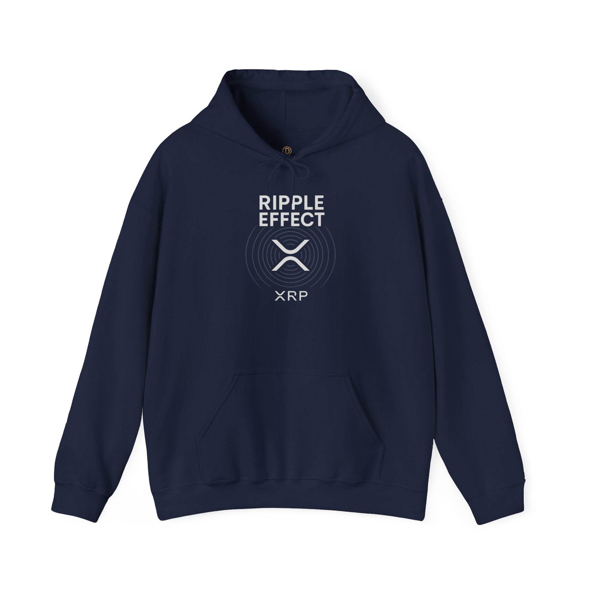 Ripple Effect Hoodie — Minimal Concentric Wave Graphic Sweatshirt