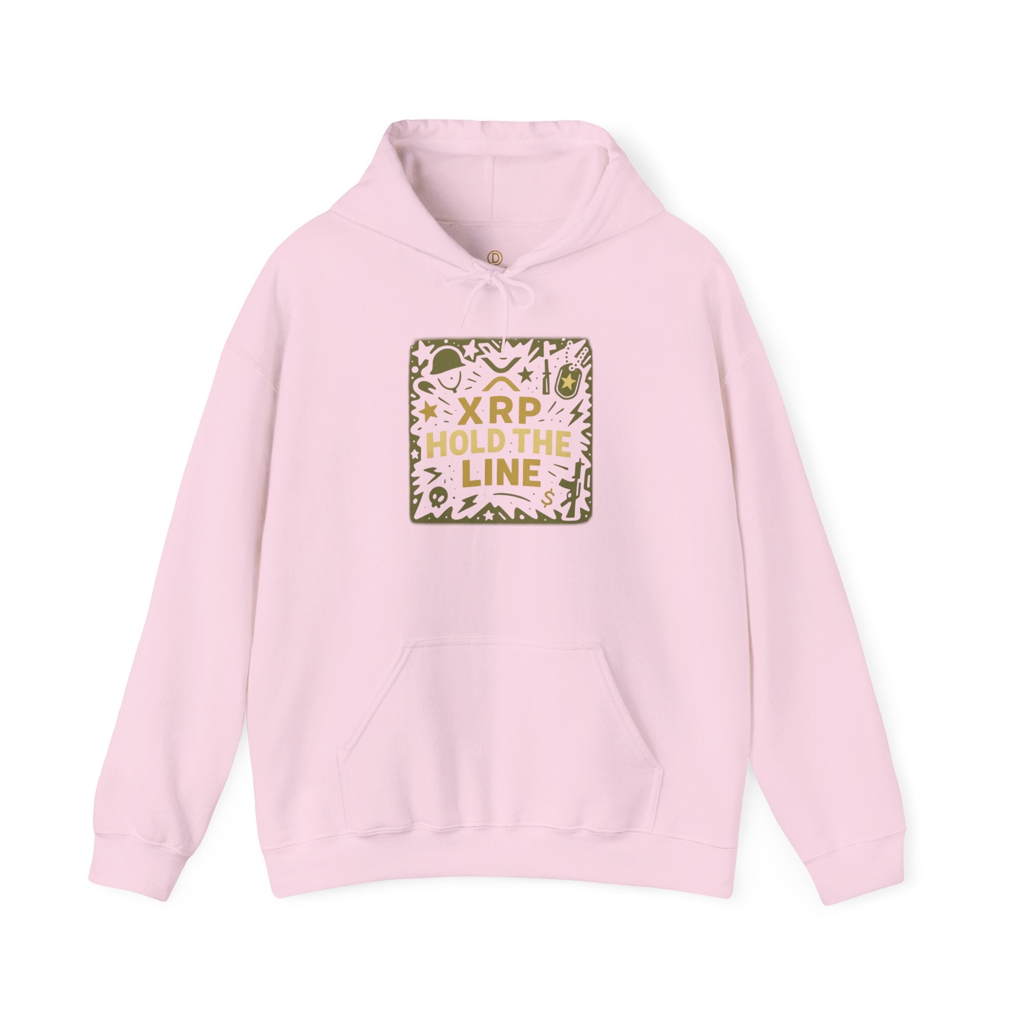 XRP Hold The Line Hoodie — Crypto Supporter Graphic Hooded Sweatshirt