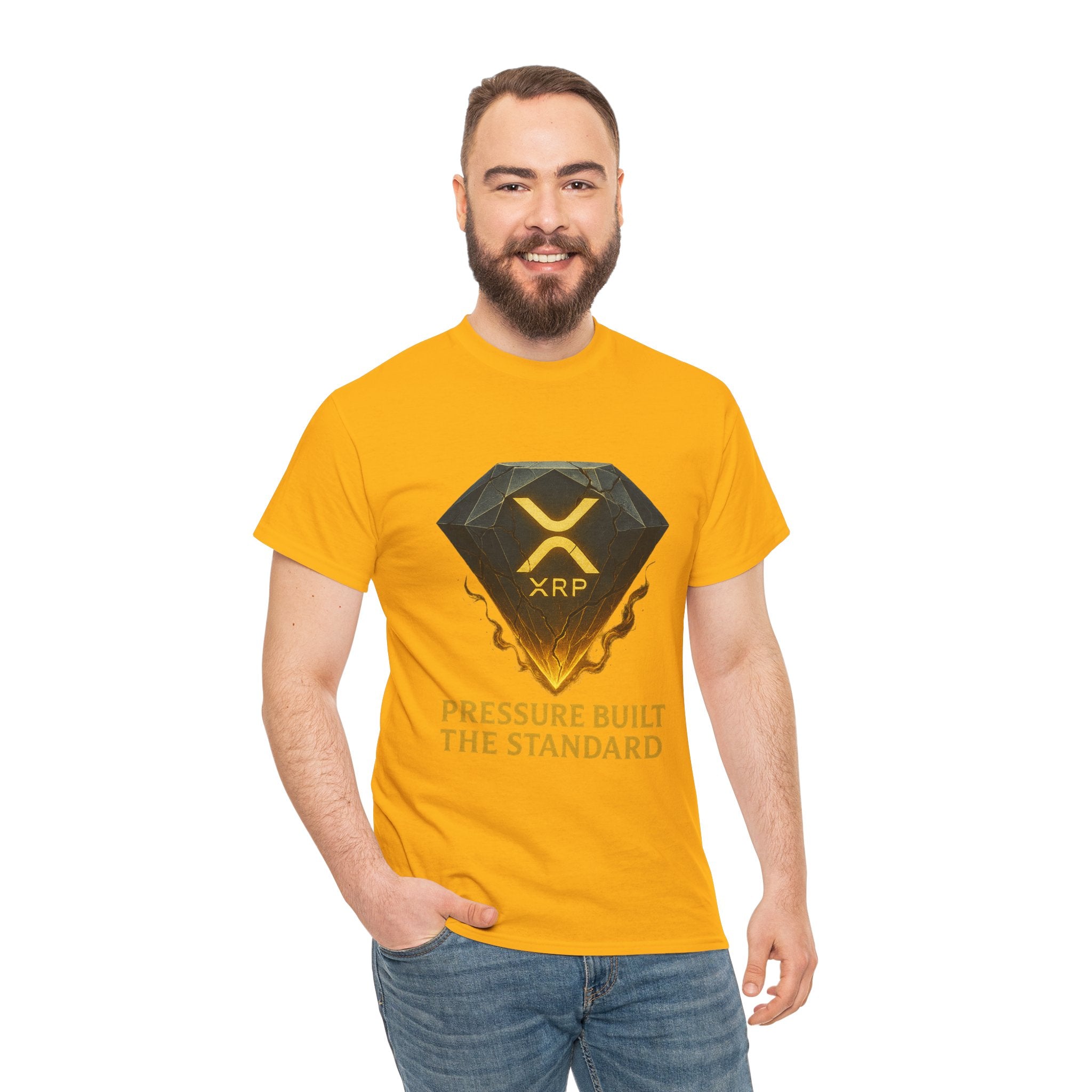 XRP Diamond Tee — "Pressure Built The Standard" Crypto Graphic T‑Shirt