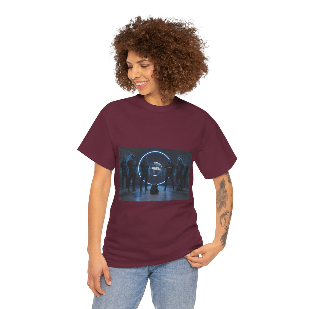 Sci‑Fi Portal Graphic Tee — Futuristic Neon Crew T-Shirt