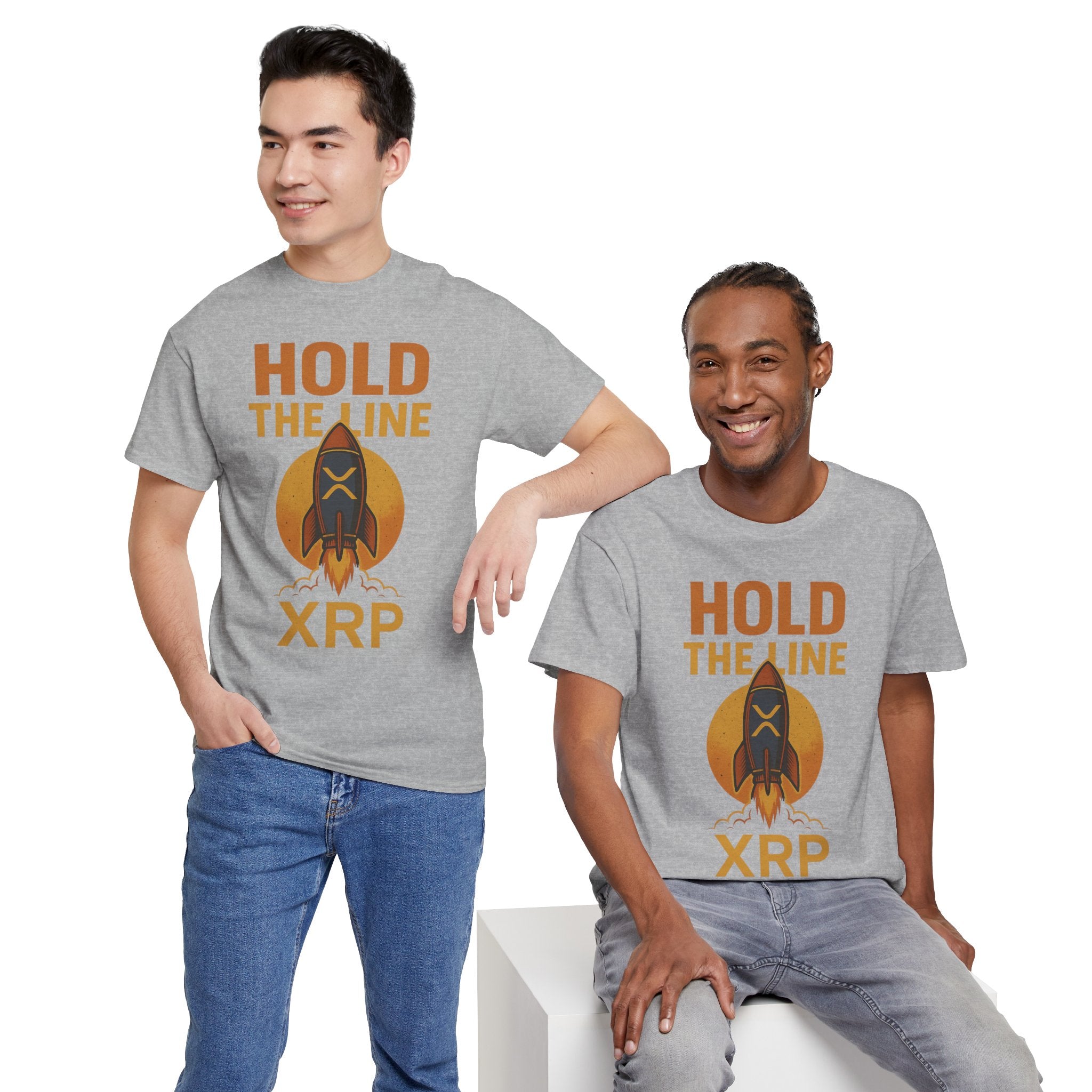 XRP Hold The Line Rocket Tee — Crypto Investor T‑Shirt