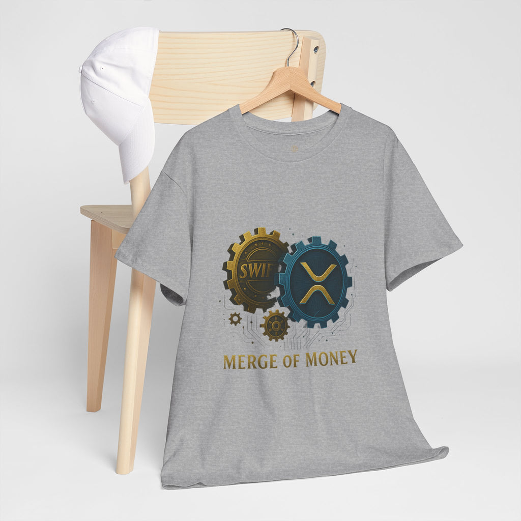 Merge of Money Tee - Cryptocurrency Gears XRP & SWI Crypto T-Shirt