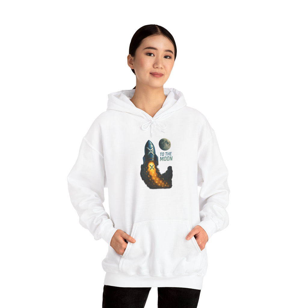 To the Moon Rocket Hoodie — Space Graphic Pullover