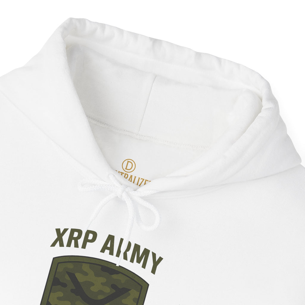 XRP Army Hoodie – Crypto Shield Camouflage Sweatshirt