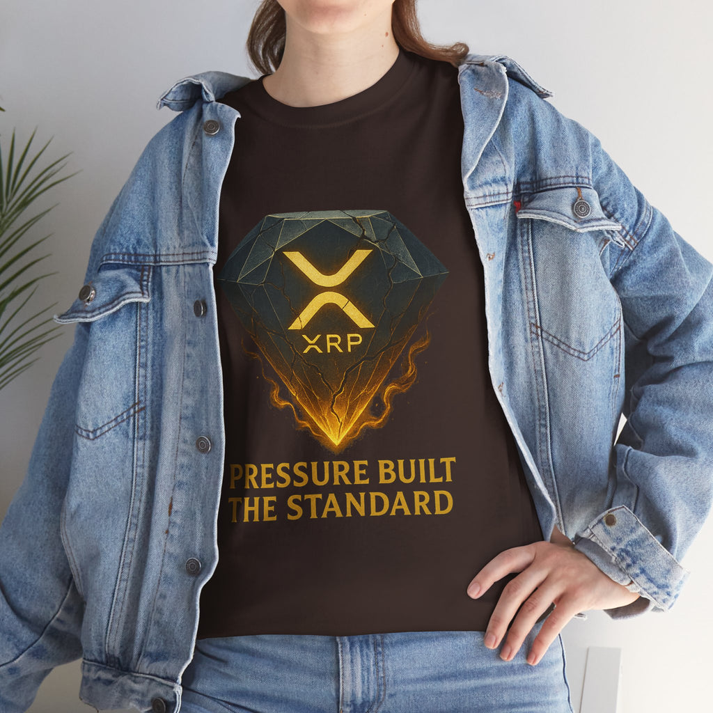 XRP Diamond Tee — "Pressure Built The Standard" Crypto Graphic T‑Shirt