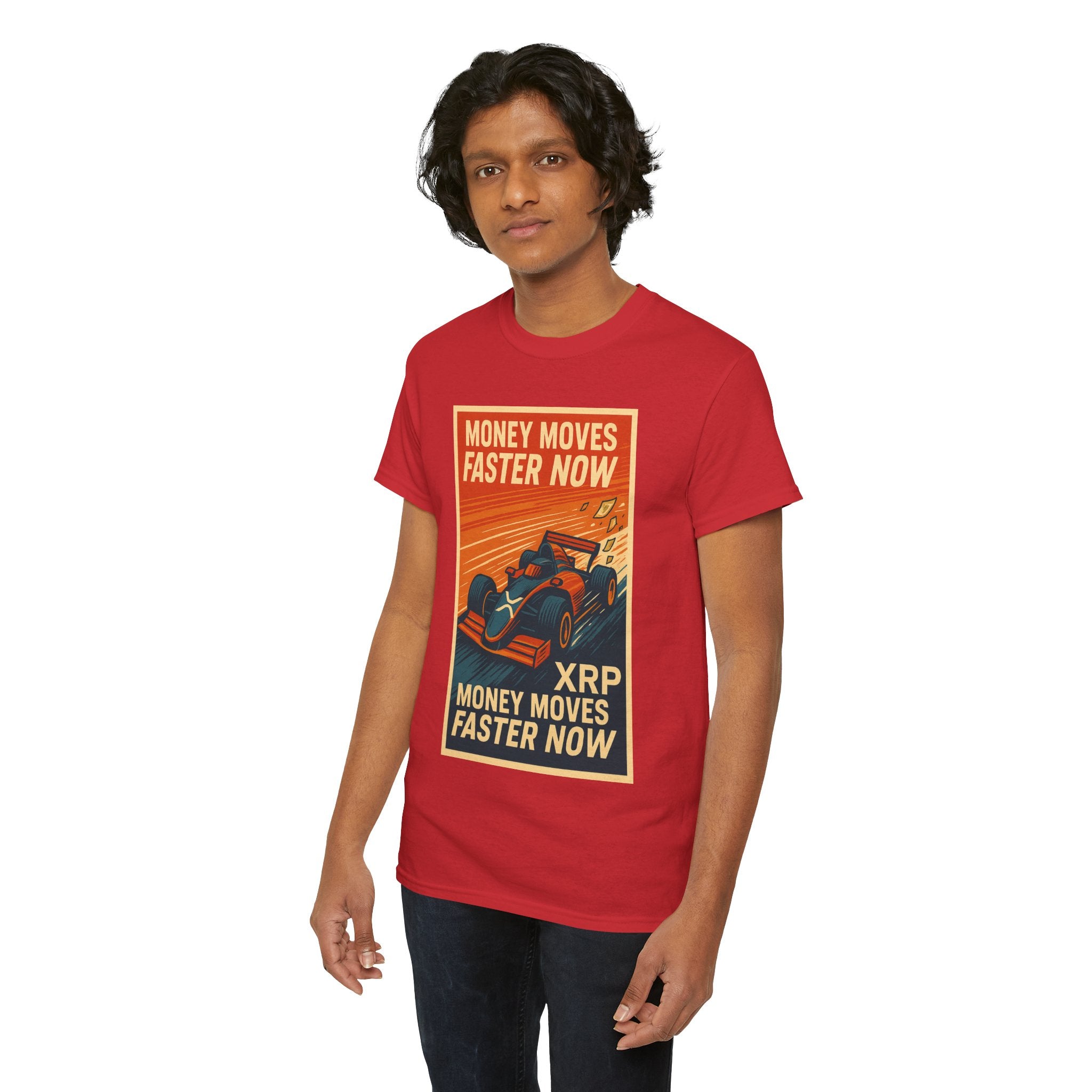 XRP 'Money Moves Faster Now' Racing Tee — Crypto Enthusiast T-Shirt
