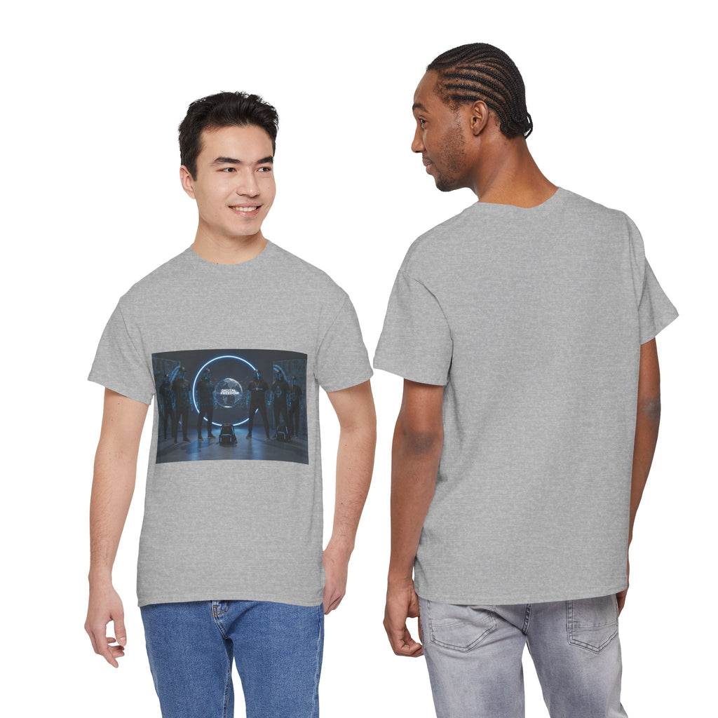 Sci‑Fi Portal Graphic Tee — Futuristic Neon Crew T-Shirt