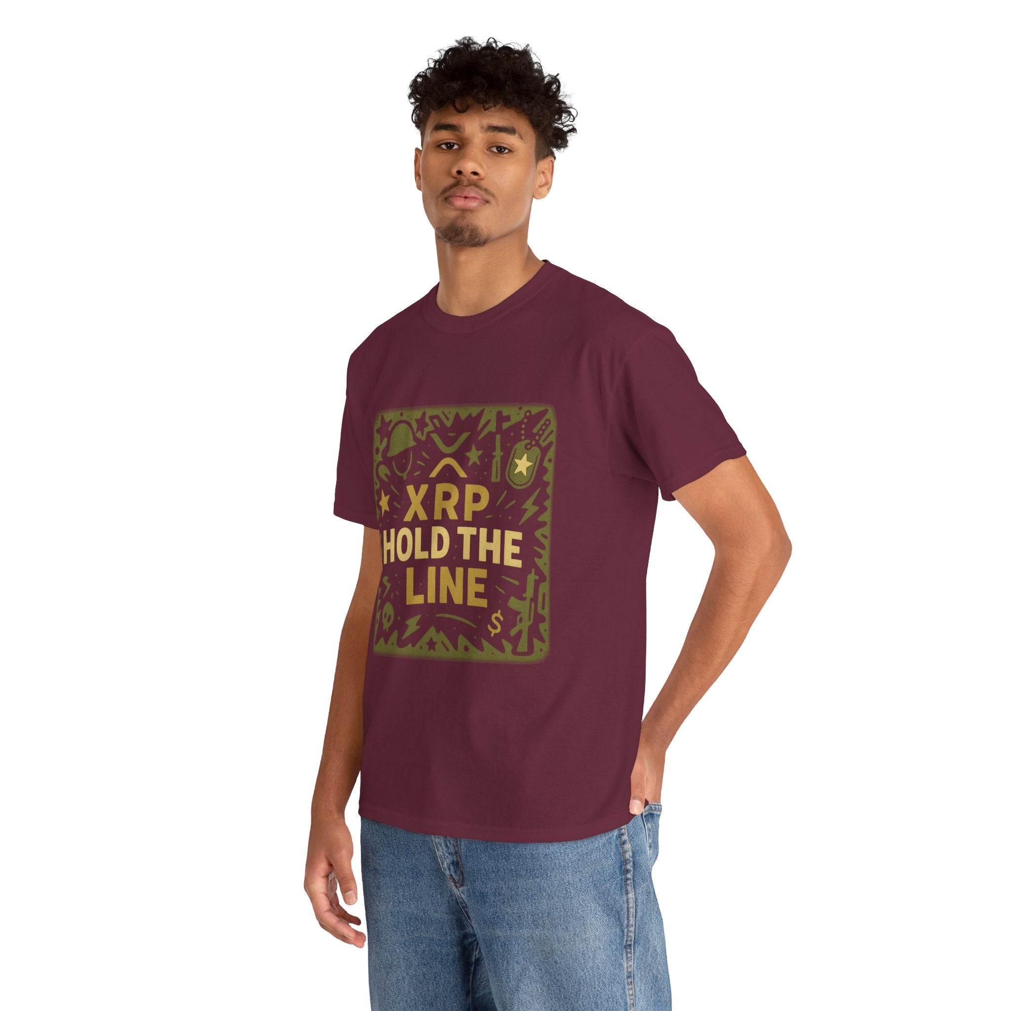 T-Shirt — XRP Hold The Line Crypto Graphic Tee