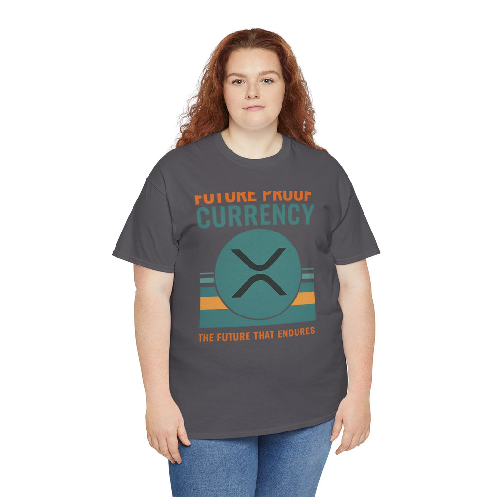 RIPPLE XRP 'Future Proof Currency' Graphic Tee — Crypto Retro Logo Shirt