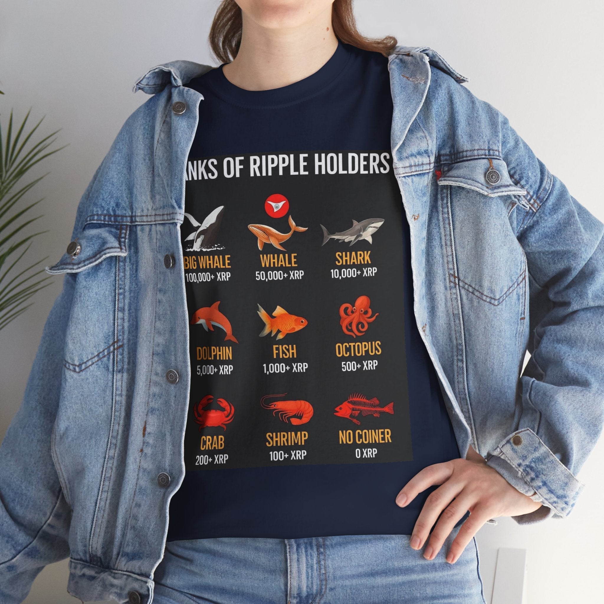 Crypto Ranks T-Shirt – "Ranks of Ripple Holders" Illustrated Guide