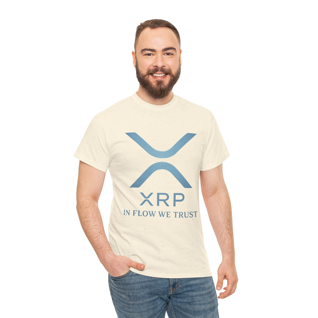 XRP Crypto Tee — "In Flow We Trust" Ripple Logo T-Shirt