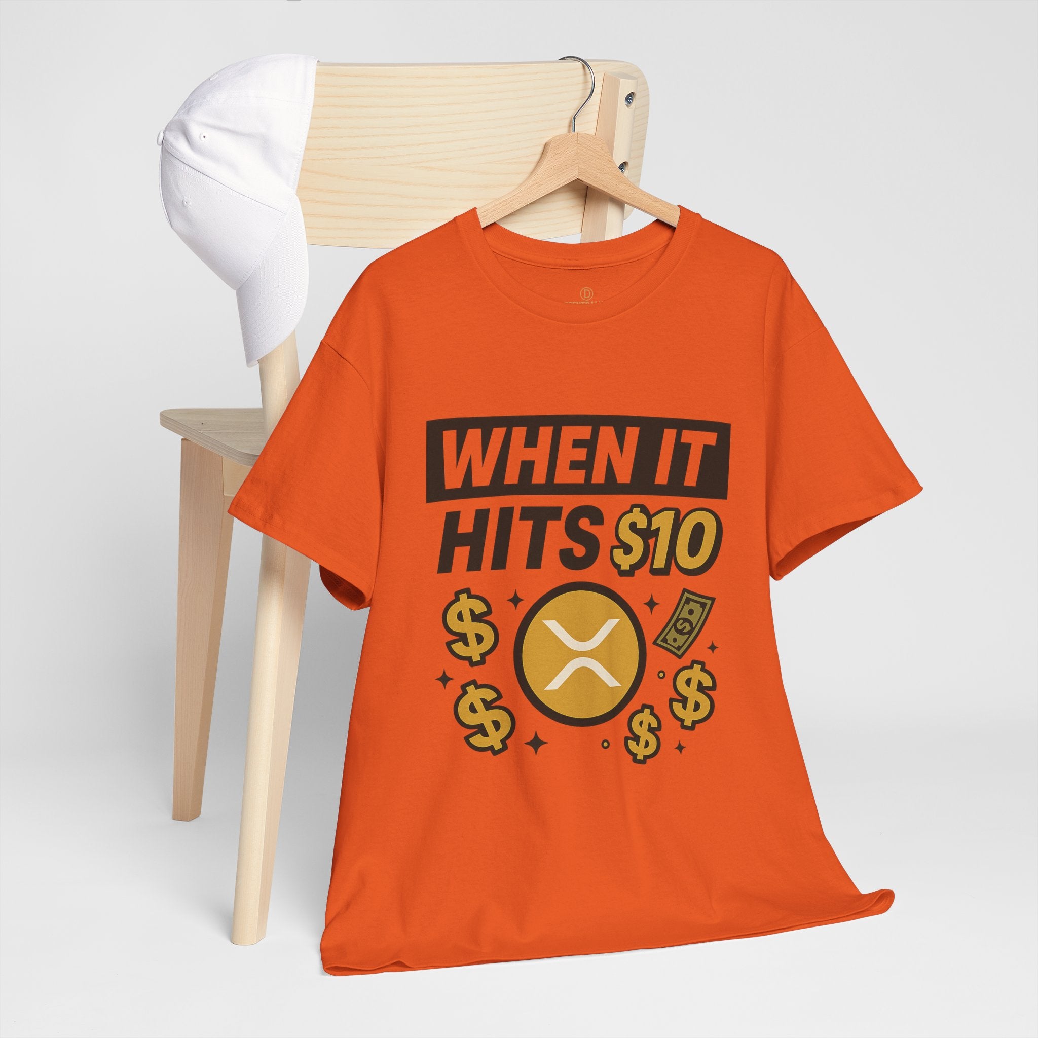 Crypto Tee - "When It Hits 10" Ripple XRP Meme Shirt