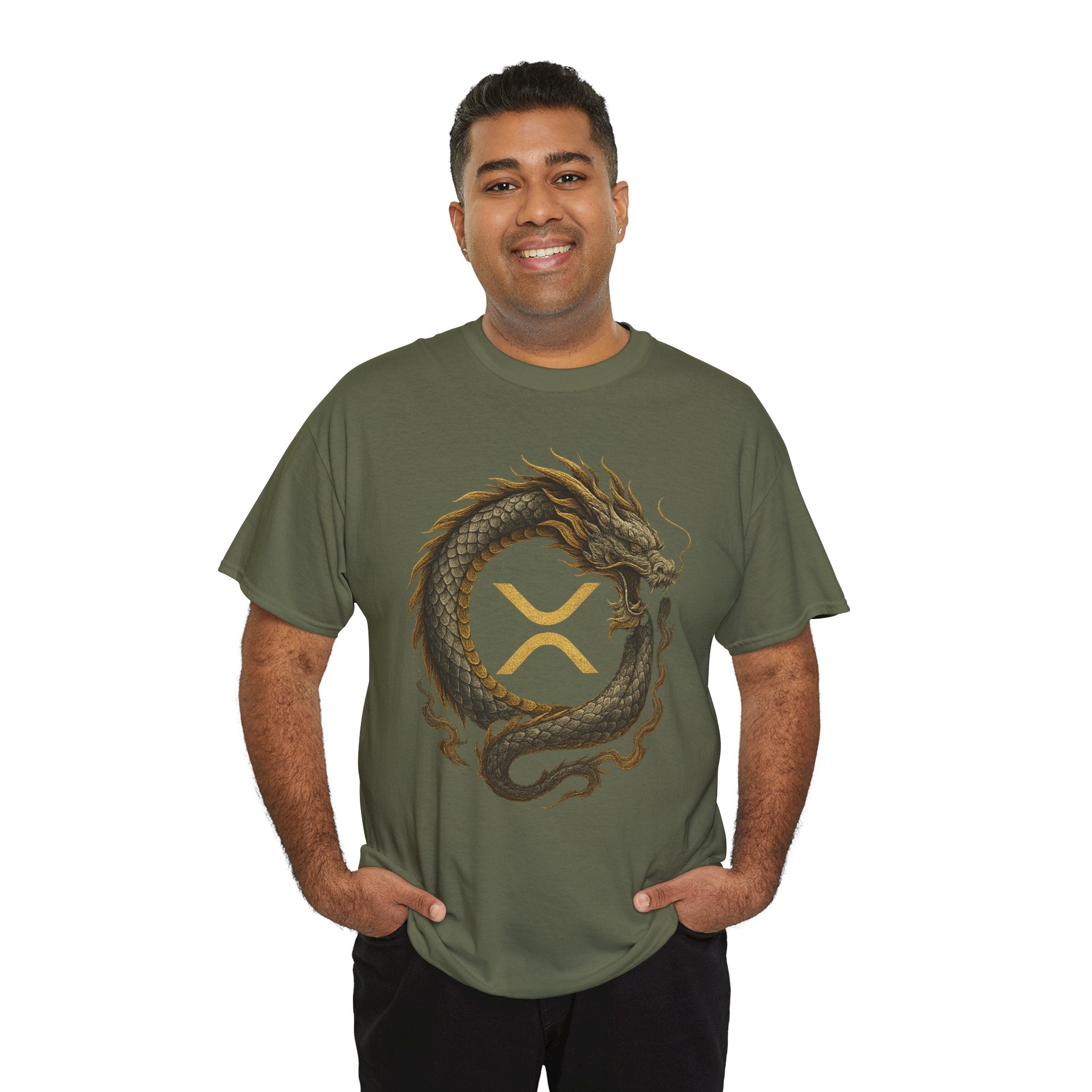 Dragon XRP Logo T-Shirt — Crypto XRP Circle Dragon Graphic Tee