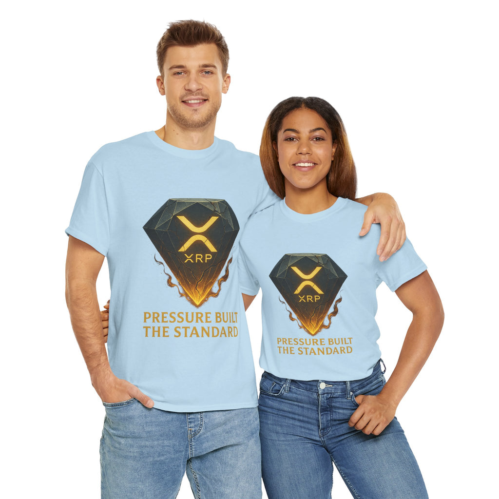 XRP Diamond Tee — "Pressure Built The Standard" Crypto Graphic T‑Shirt