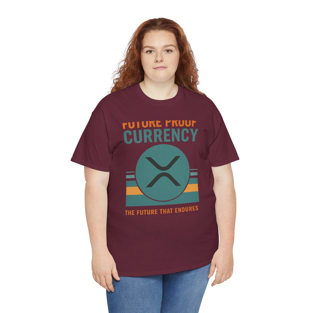 RIPPLE XRP 'Future Proof Currency' Graphic Tee — Crypto Retro Logo Shirt