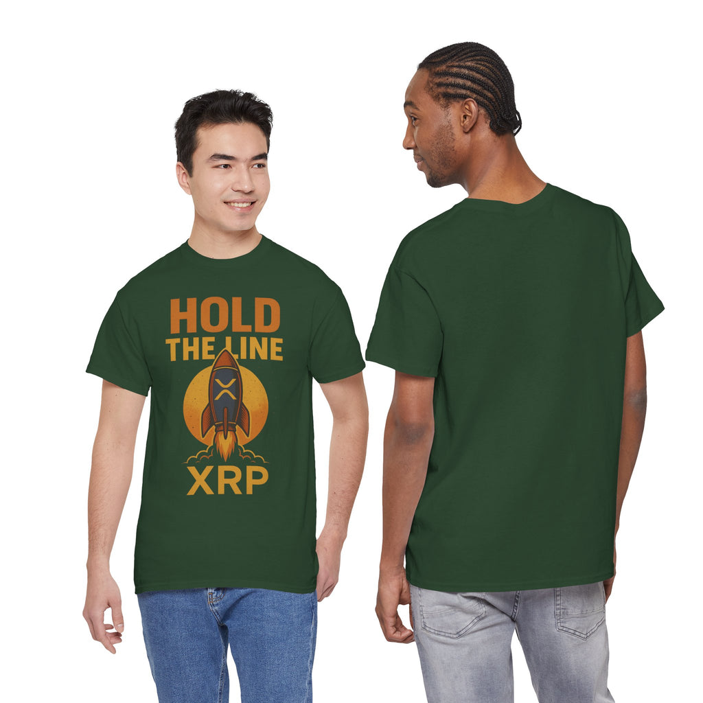 XRP Hold The Line Rocket Tee — Crypto Investor T‑Shirt