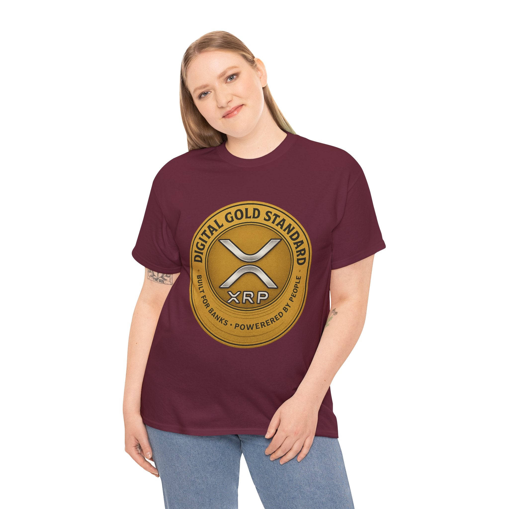 XRP Digital Gold Tee – Cryptocurrency Logo Shirt