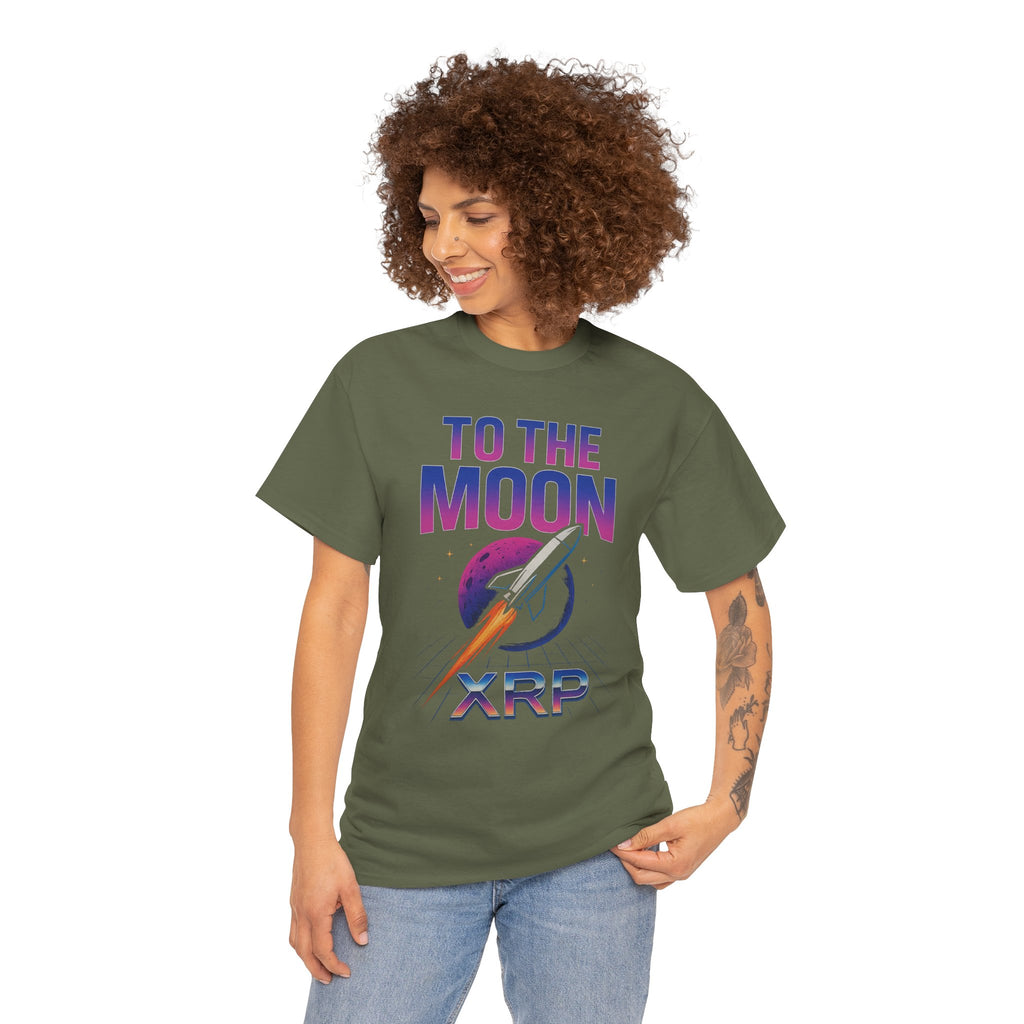 XRP 'To The Moon' T-Shirt — Crypto Investor Rocket Tee