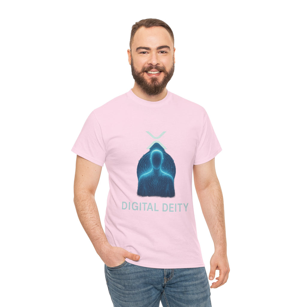 Digital Deity T‑Shirt — Futuristic Neon Tech Hoodie Tee