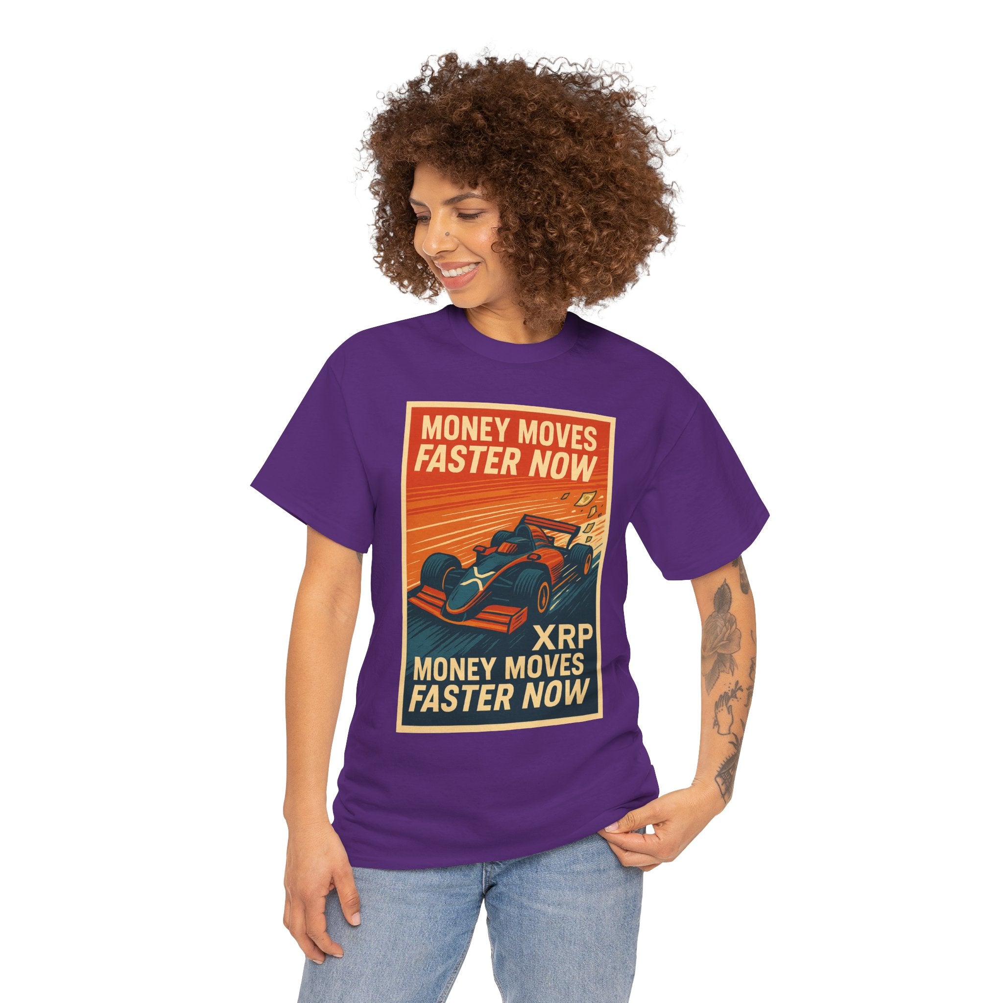 XRP 'Money Moves Faster Now' Racing Tee — Crypto Enthusiast T-Shirt