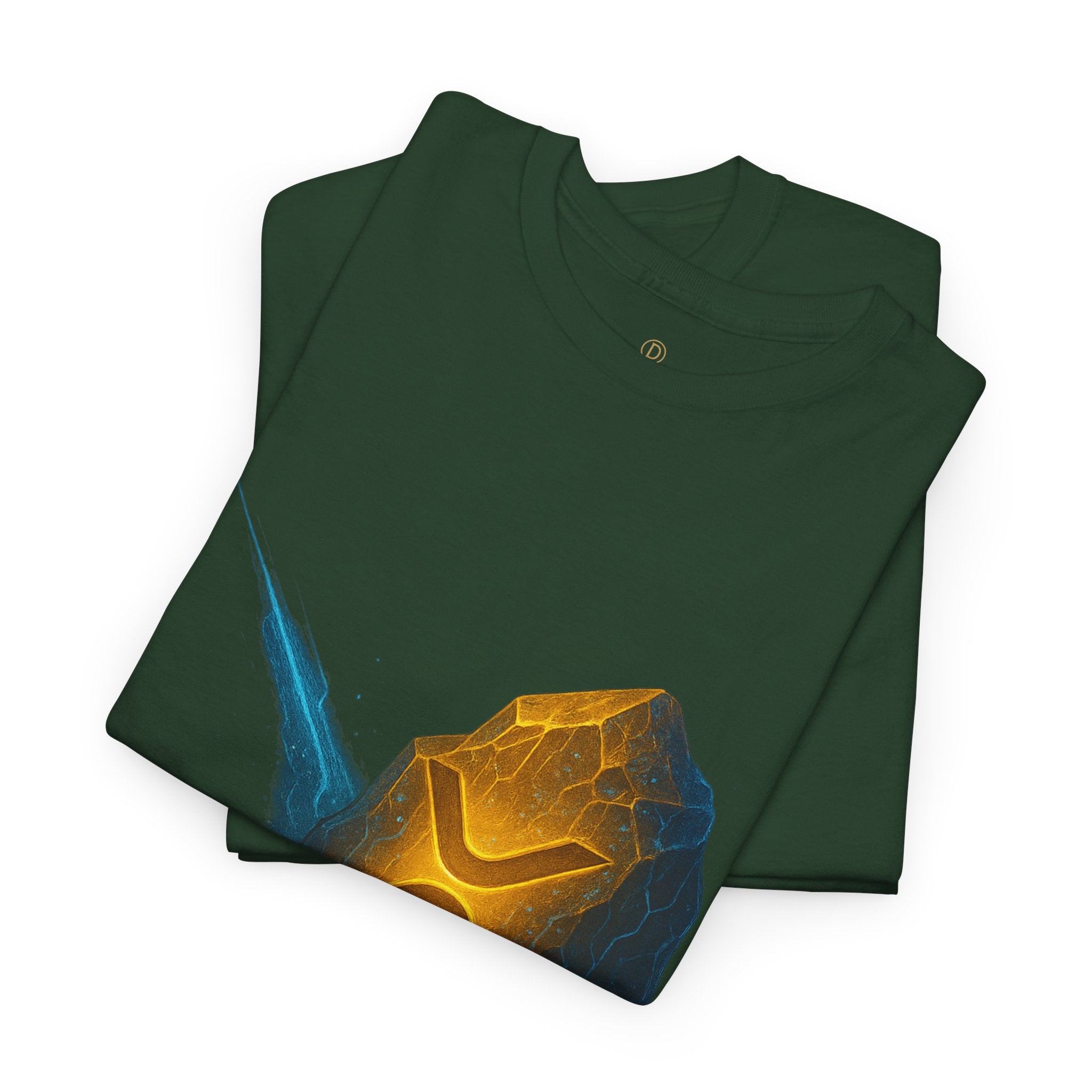 Rune Stone Graphic Tee — Glowing Mystic Rock T-Shirt