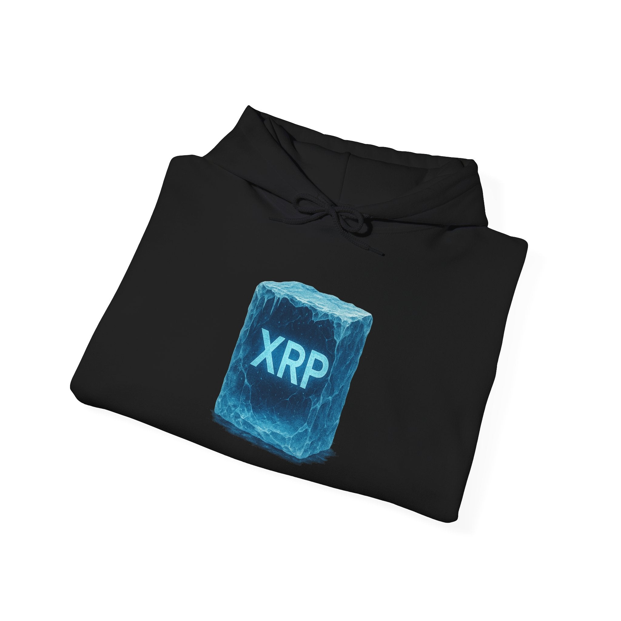 XRP Frozen Cube Hoodie — Crypto Ice Block Sweater for XRP Fans