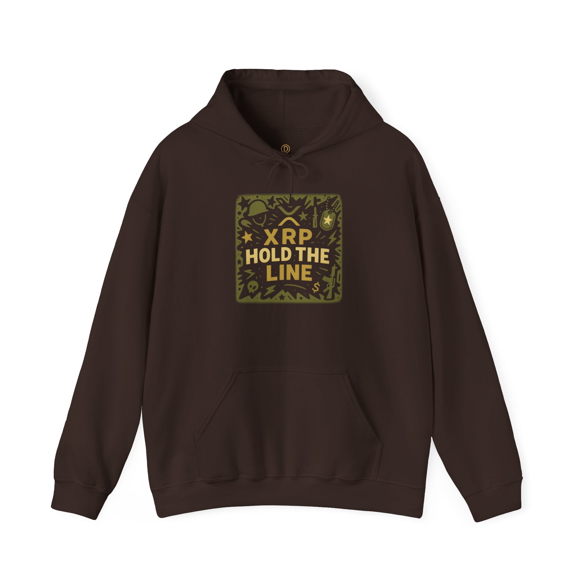 XRP Hold The Line Hoodie — Crypto Supporter Graphic Hooded Sweatshirt