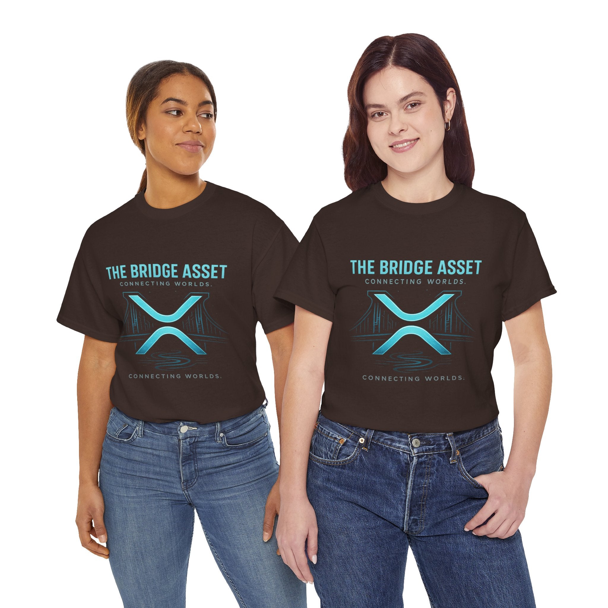 The Bridge Asset Tee – 'Connecting Worlds' Crypto Ripple X Logo T-Shirt